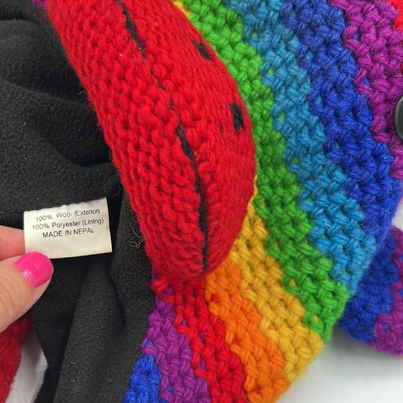 Nepal Rainbow Mohawk Monkey Hat - Picture 5 of 5